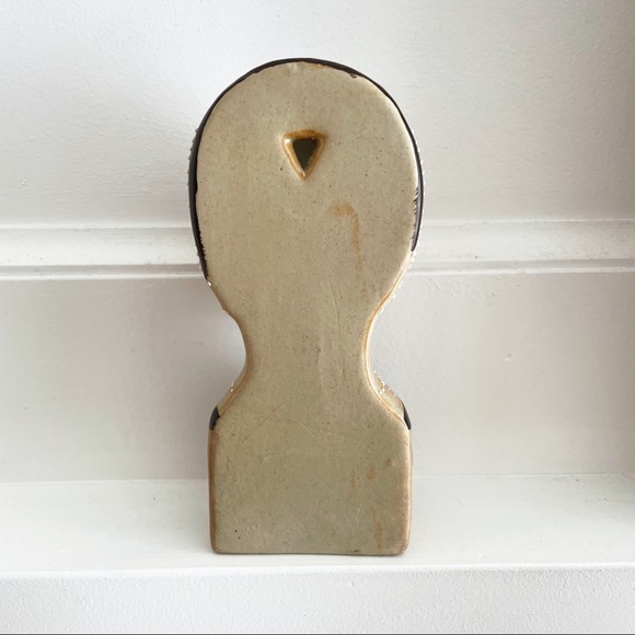 Antique hand painted flapper girl wall pocket - Picture 2 of 5